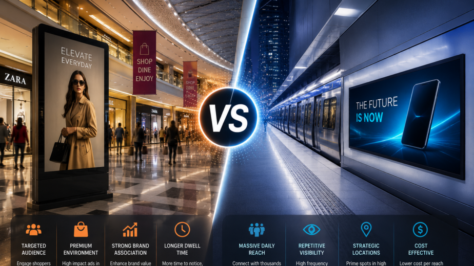 Mall Advertising vs Metro Advertising