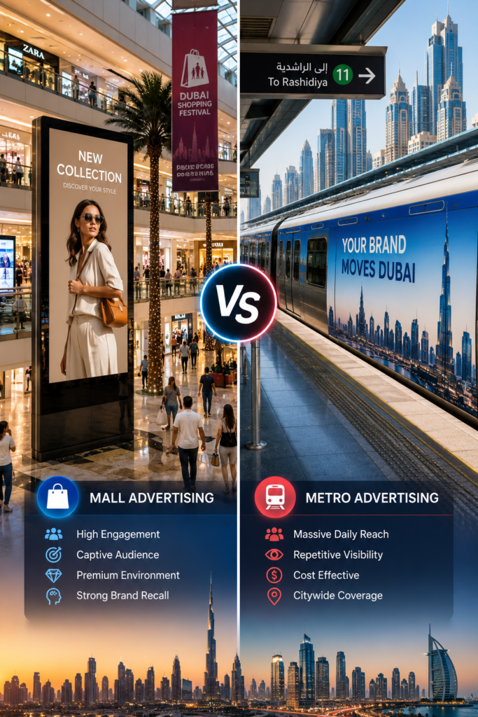 Mall Advertising vs Metro Advertising