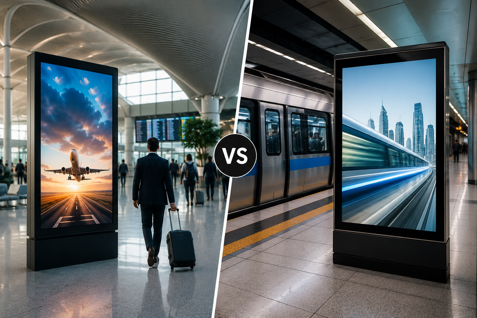 Airport Advertising vs Metro Advertising