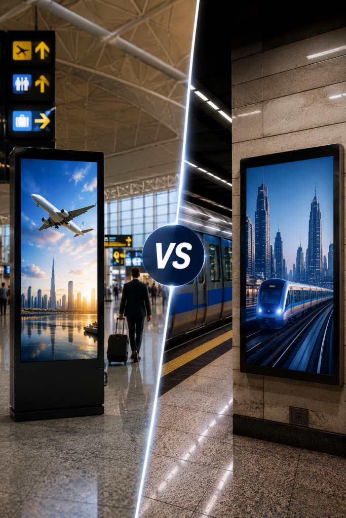 Airport Advertising vs Metro Advertising