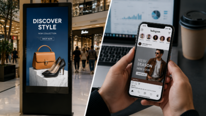 Indoor Screens vs Social Media Advertising