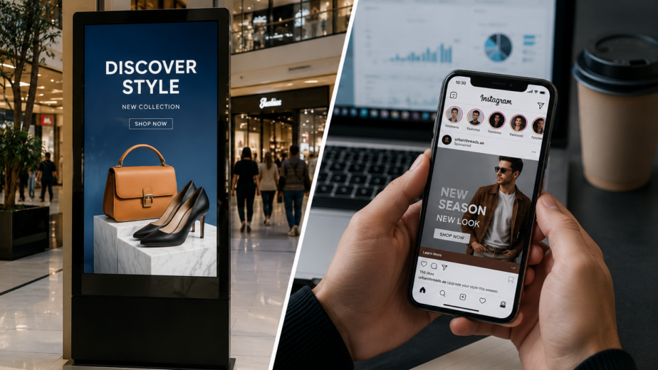 Indoor Screens vs Social Media Advertising