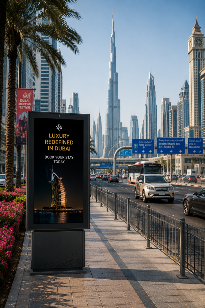 Advertising on Sheikh Zayed Road Dubai