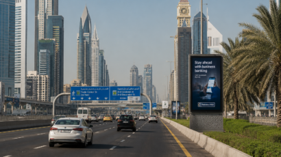 Advertising on Sheikh Zayed Road Dubai