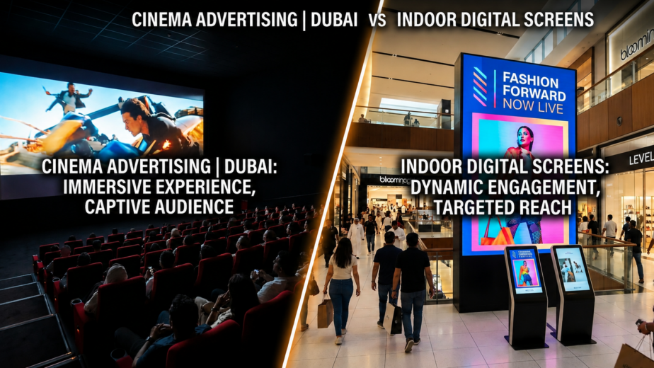 Cinema Advertising Dubai vs Indoor Digital Screens