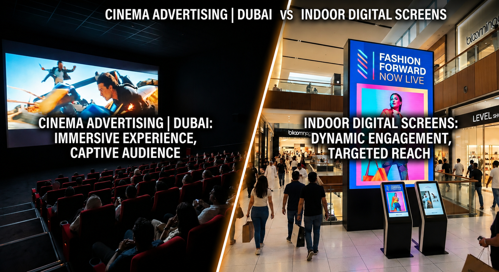 Cinema Advertising Dubai vs Indoor Digital Screens