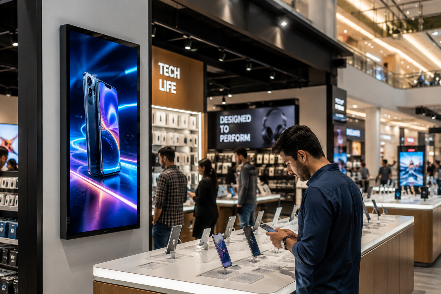 retail screen advertising Dubai purchase decisions